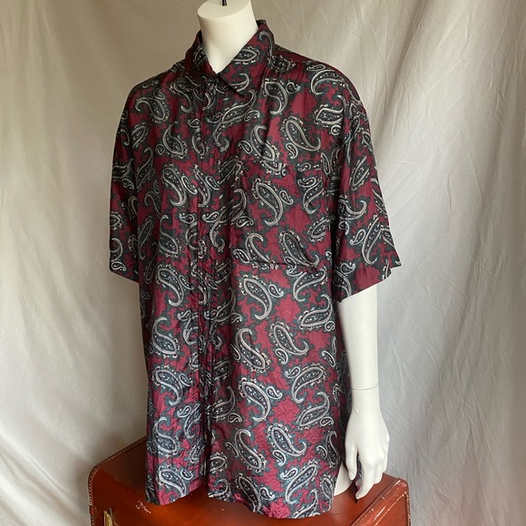 Vintage Paisley print 100% silk blouse - Picture 1 of 6